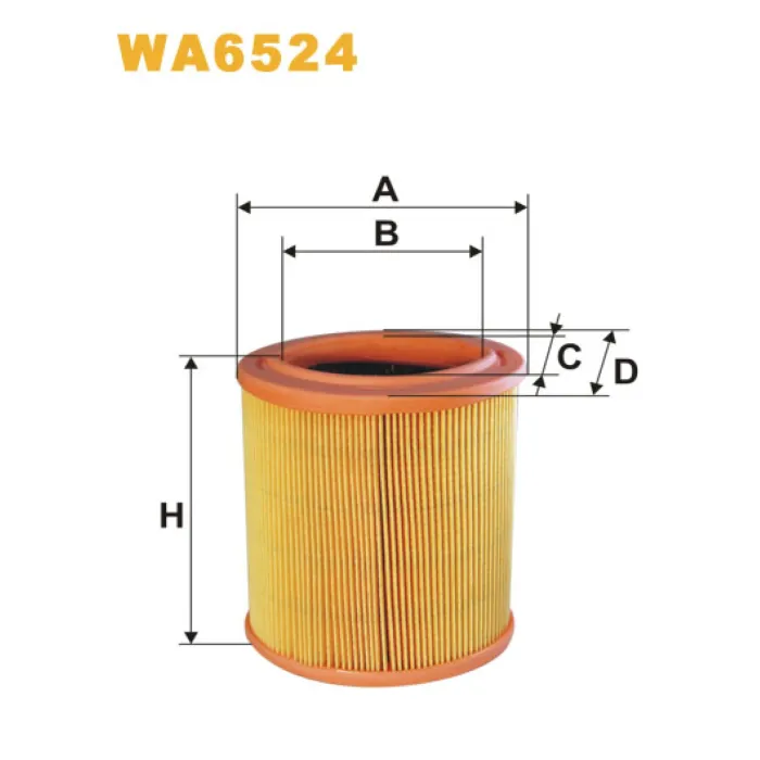 Фільтр повітря Citroen Berlingo I, Saxo, Xsara; Peugeot 106, Partner I Wix Filters (WA6524)