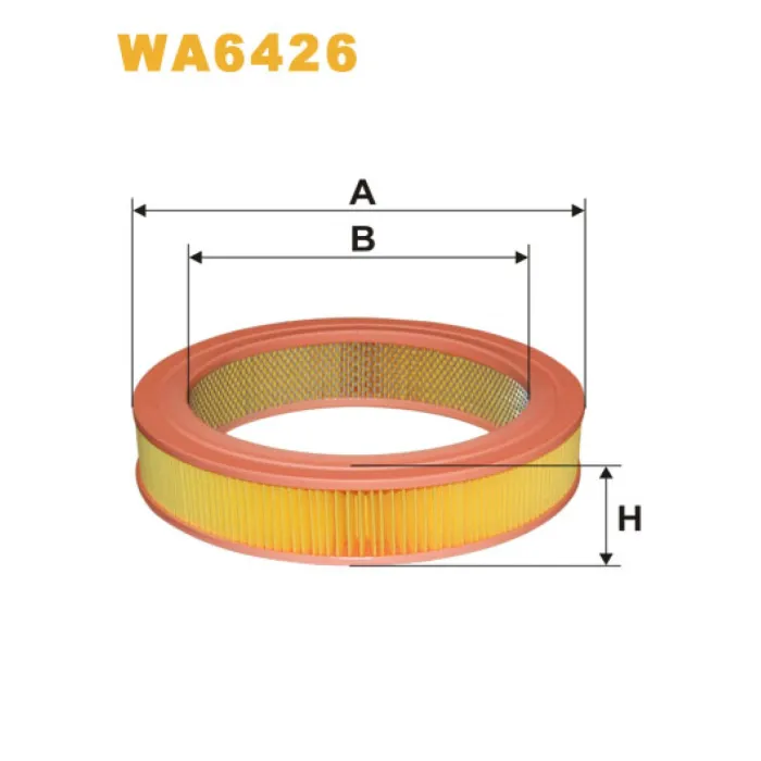 Фільтр повітря Asia Motors Rocsta; Honda Accord I (79-83), Prelude, Quintet; Mazda 1 Wix Filters (WA6426)