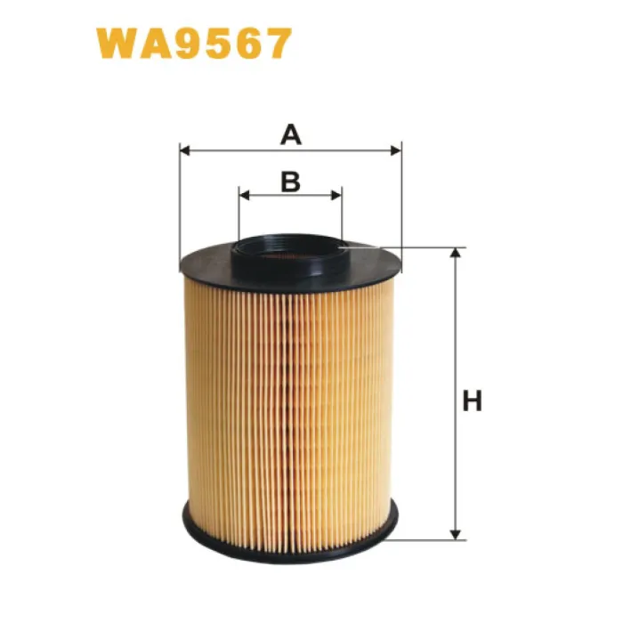 Фільтр повітря Ford C-Max, C-Max II, Grand C-Max, Focus Cabrio, Focus II, Focus III, Wix Filters (WA9567)