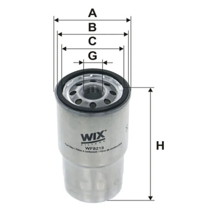 Фільтр паливний WIX FILTERS Mazda, Mitsubishi, Toyota (WF8218)