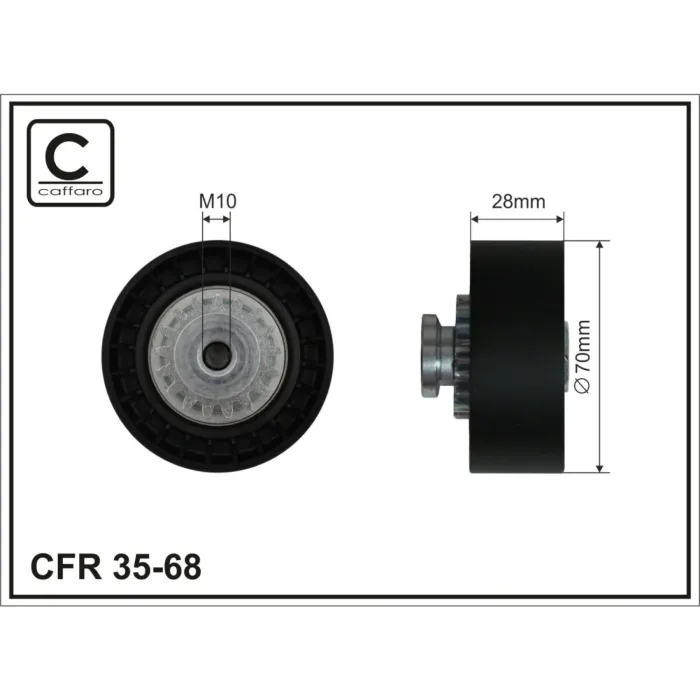 Ролик натяжний CAFFARO (35-68)