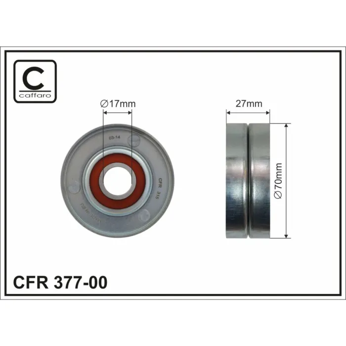 Ролик натяжний CAFFARO (377-00)