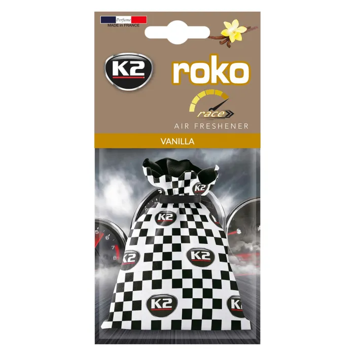 Ароматизатор для салону авто K2 Roko Race "Ваніль" 25 г (V827R)