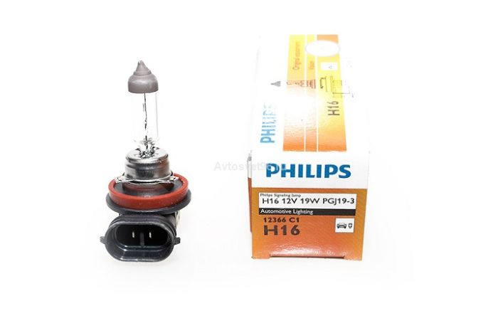 Галогеновая лампа PHILIPS 12366C1 H16 19W 12V PJ19-3 10X1