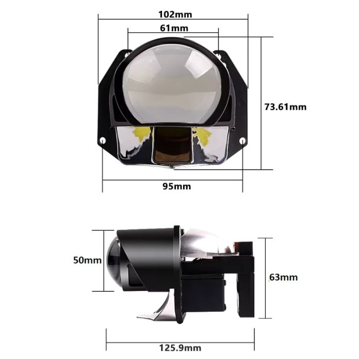 Комплект світлодіодних лінз Sanvi LK3L LASER 6000K 3.0" 65/105W 12V