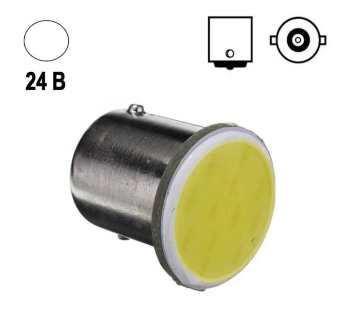 Светодиодная лампа AllLight T25  1 диод COB 1156 BA15S 24V WHITE