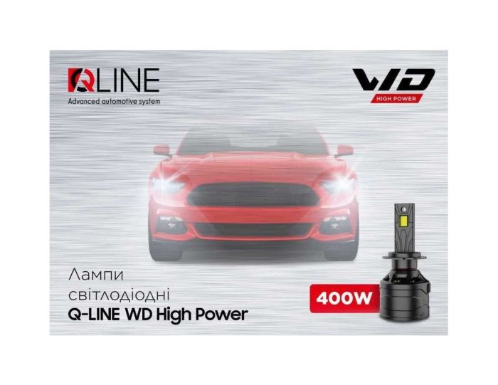 Комплект світлодіодних ламп Qline WD High Power H1 (P14,5s) 180W 14000Lm 6000K 12V