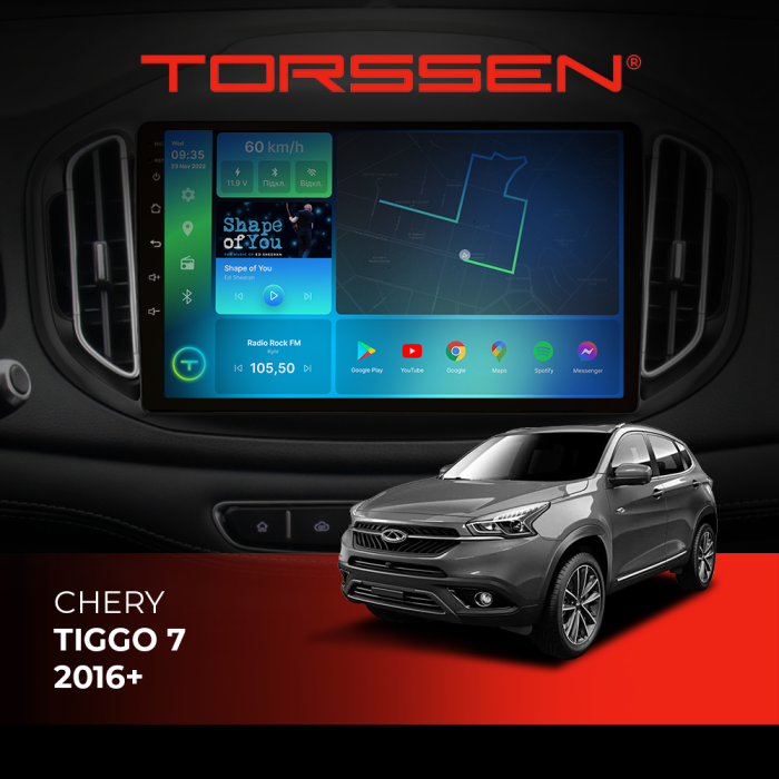 Штатная магнитола Torssen Chery Tiggo 7 16+ F10116