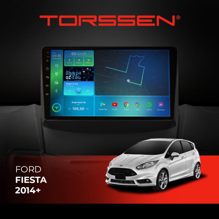 Штатна магнітола Torssen Ford Fiesta 2014+ F9116