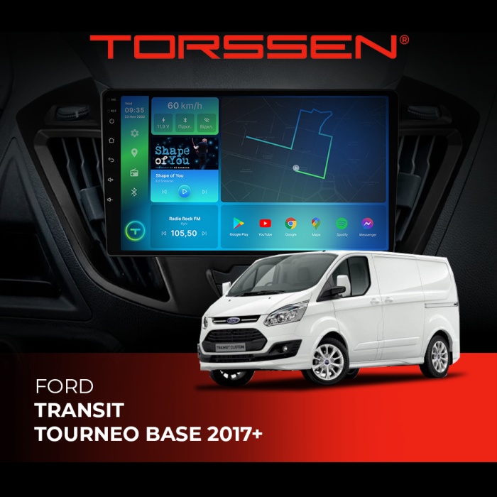 Штатна магнітола Torssen Ford Transit Tourneo base 17+ F10332 4G Carplay