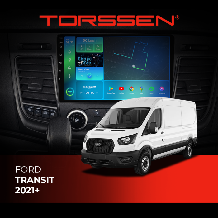 Штатная магнитола Torssen Ford Transit 2021+ F9116