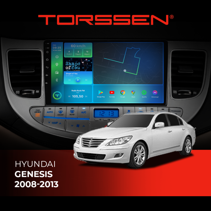 Штатна магнітола Torssen Hyundai Genesis 2008-2013 F9116