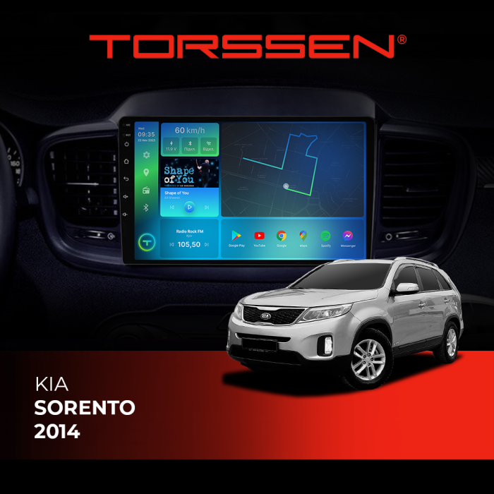 Штатна магнітола Torssen Kia Sorento 2014 F10116