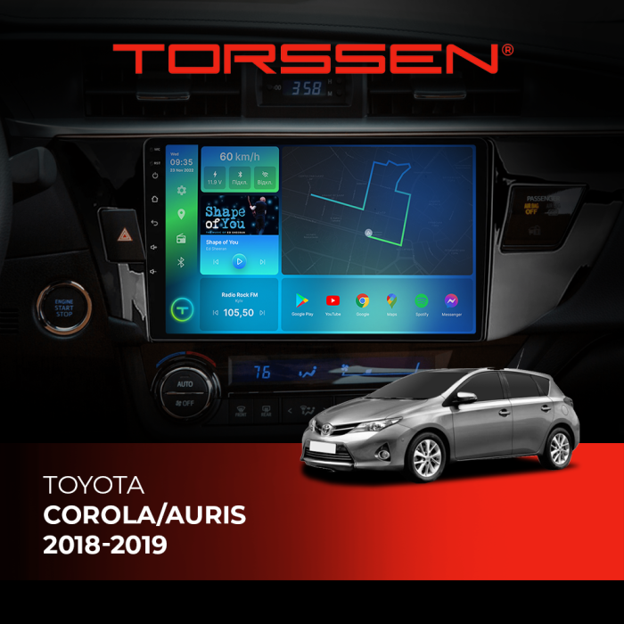 Штатна магнітола Torssen Toyota Corola/Auris 18-19 F10116