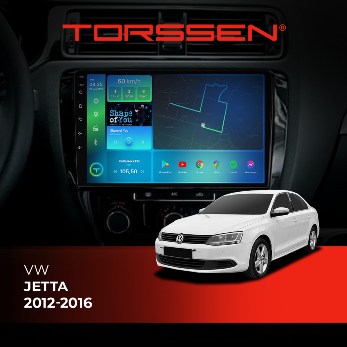 Штатна магнітола Torssen VW Jetta 12-16 F10116